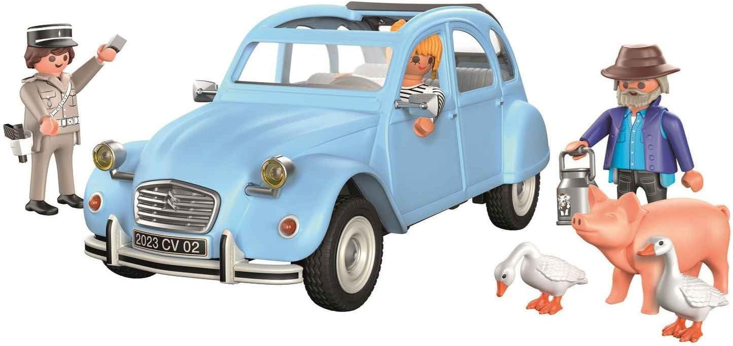 Playmobil 70640 Classic Car Citroën 2CV, Tin Snail with removable top, Collector's Item for Car Enthusiasts, Toy for Collectors and Children Ages 5+