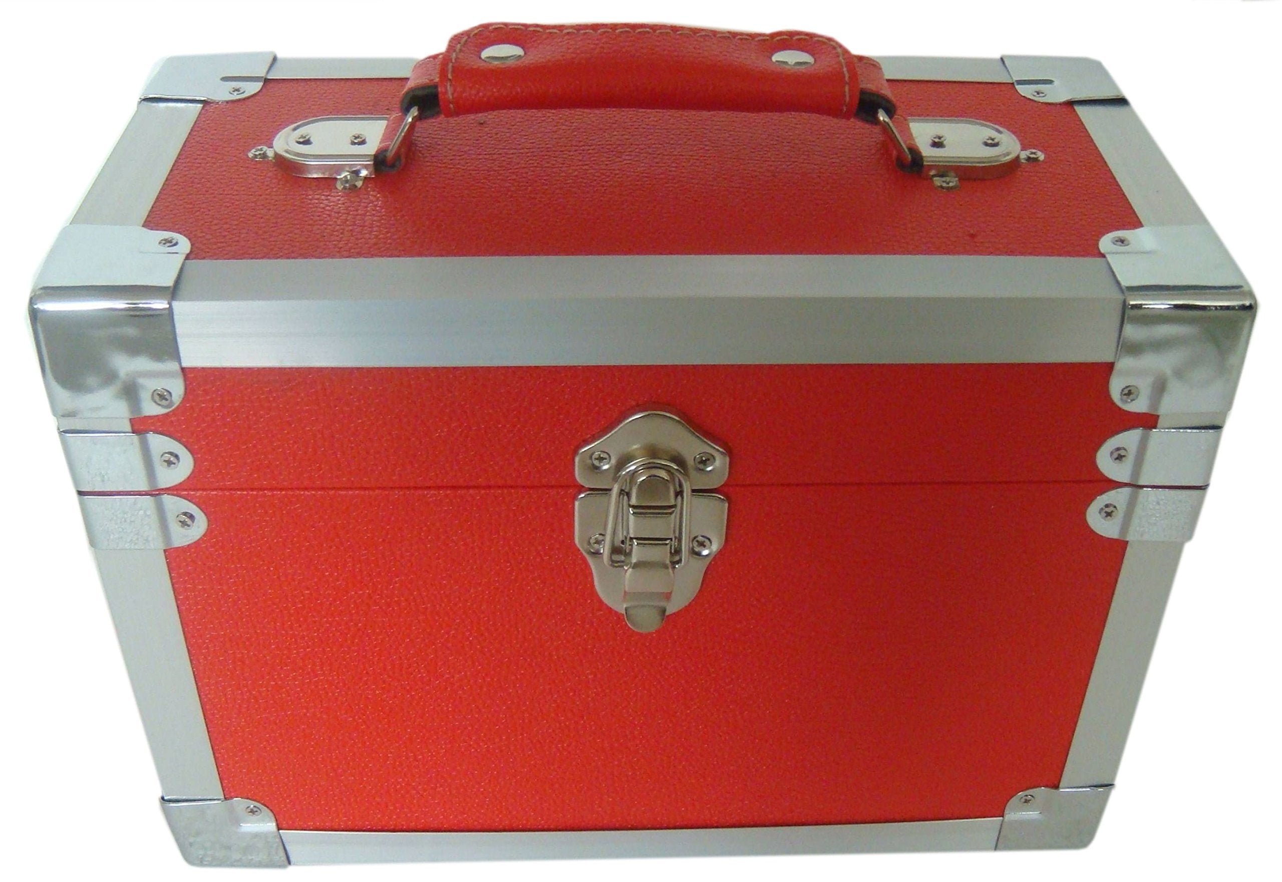 Lp Record Storage Carry Case Cream Fabric