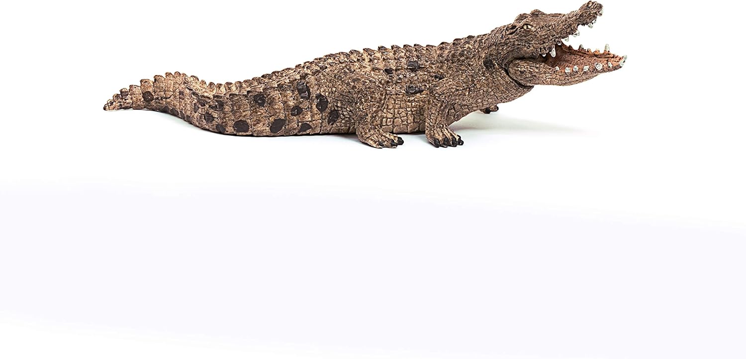 schleich 14736 Crocodile with Movable Jaw Wild Life Toy Figurine for children ages 3-8 Years