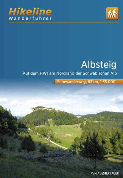 Albsteig: Auf dem HW1 am Nordrand der Schwäbischen Alb, 1:35.000, 360 km, GPS-Tracks Download, Live-Update (Hikeline /Wanderführer