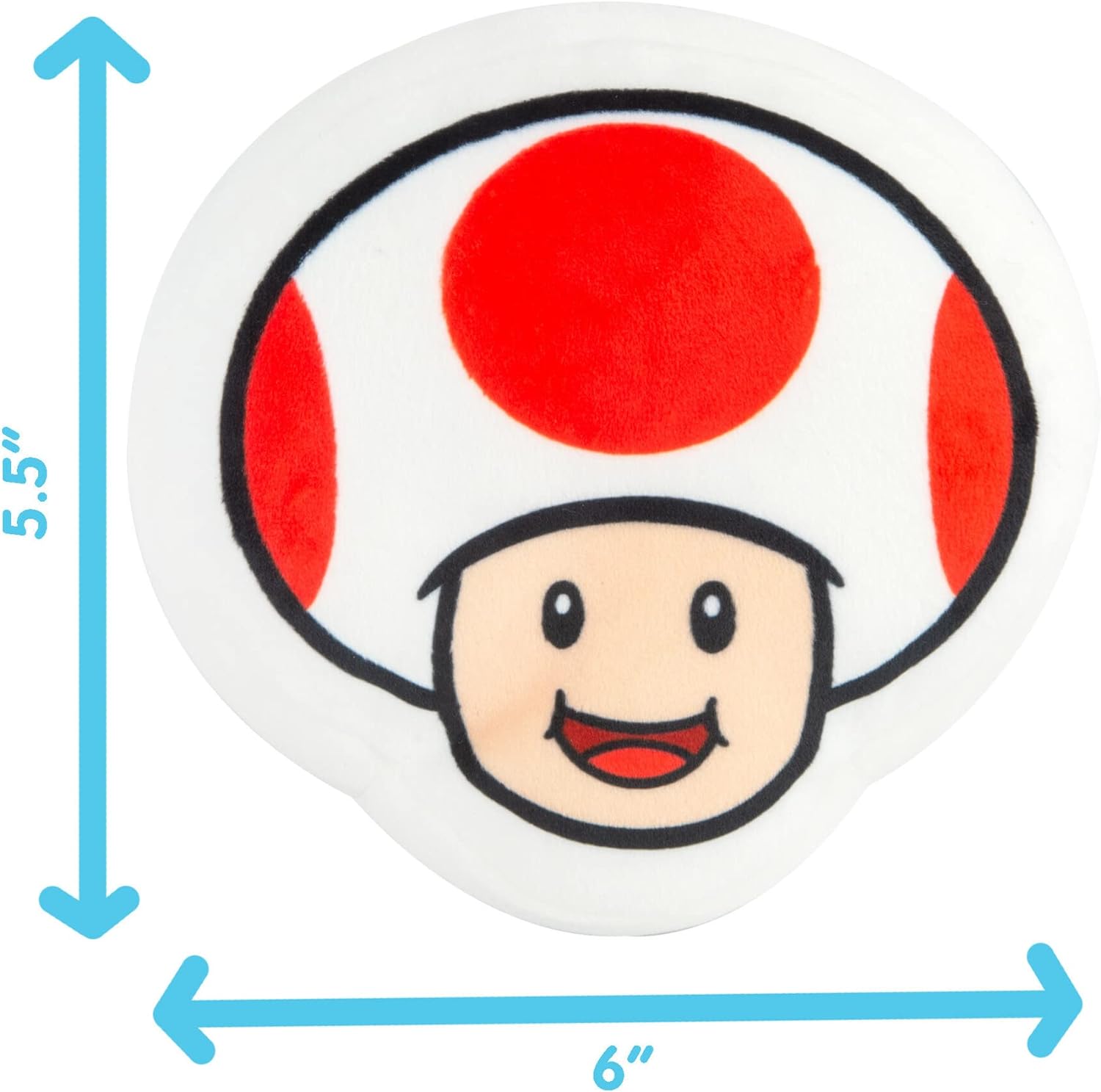Club Mocchi Mocchi - Peluche per Nintendo Super Mario - Toad Plushie - Peluche per cestino pasquale - Peluche Squishy da collezione - 15 cm