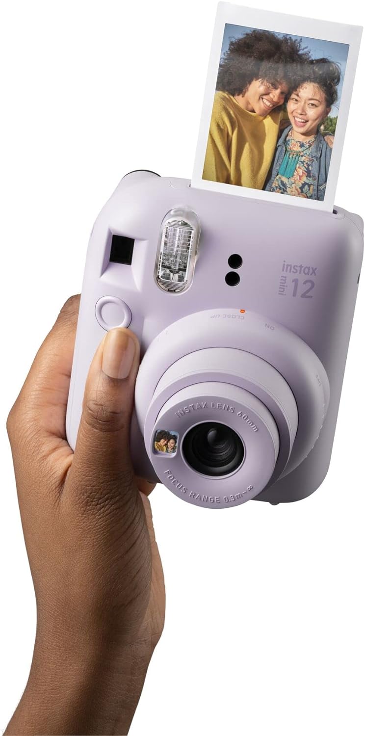 Instax Mini 12 - Cámara instantánea, con autoexposición y lente selfi incluida, Morado (Lilac Purple) Morado (Lilac Purple) Cámara, instax mini 12 camera, LILAC PURPLE Lilac Purple camera only, instax Fujifilm mini 12 instant mini camera, Lilac Purple Lil