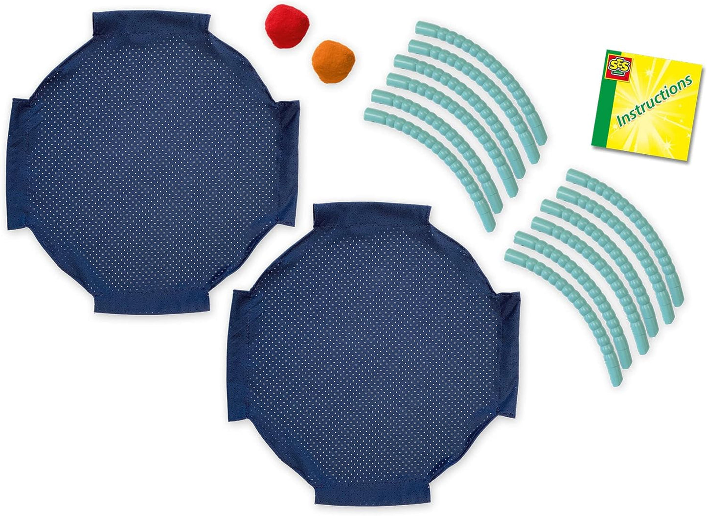 SES Creative Tennis and Frisbee Fun, Outdoor Active Play for Boys and Girls Ages 3-12 Years, Ideal for Garden, Beach, Park, Trampoline Tennis and Frisbee Set, Includes 2 Splash Water Balls