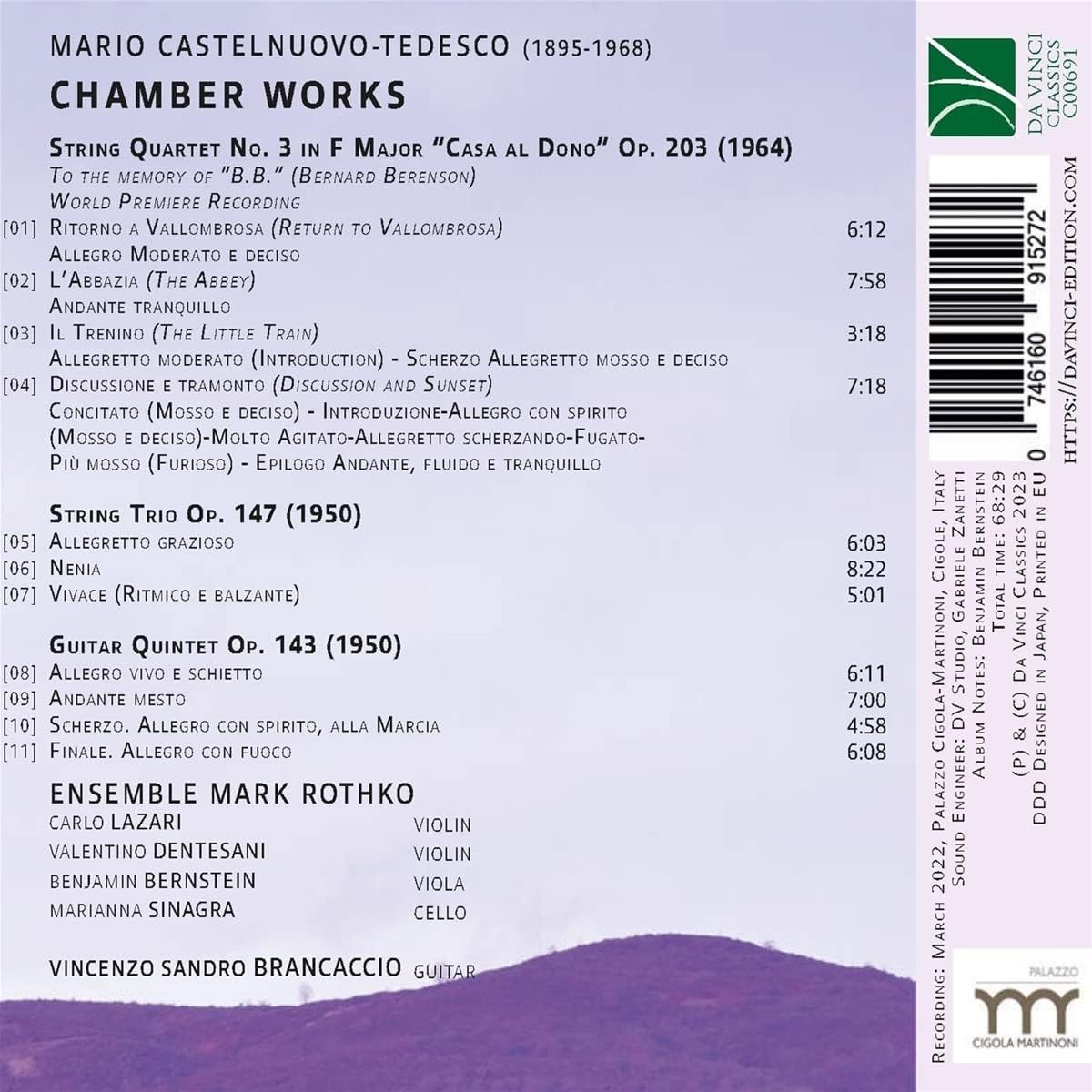 Chamber Works (Op.143,147 & 203