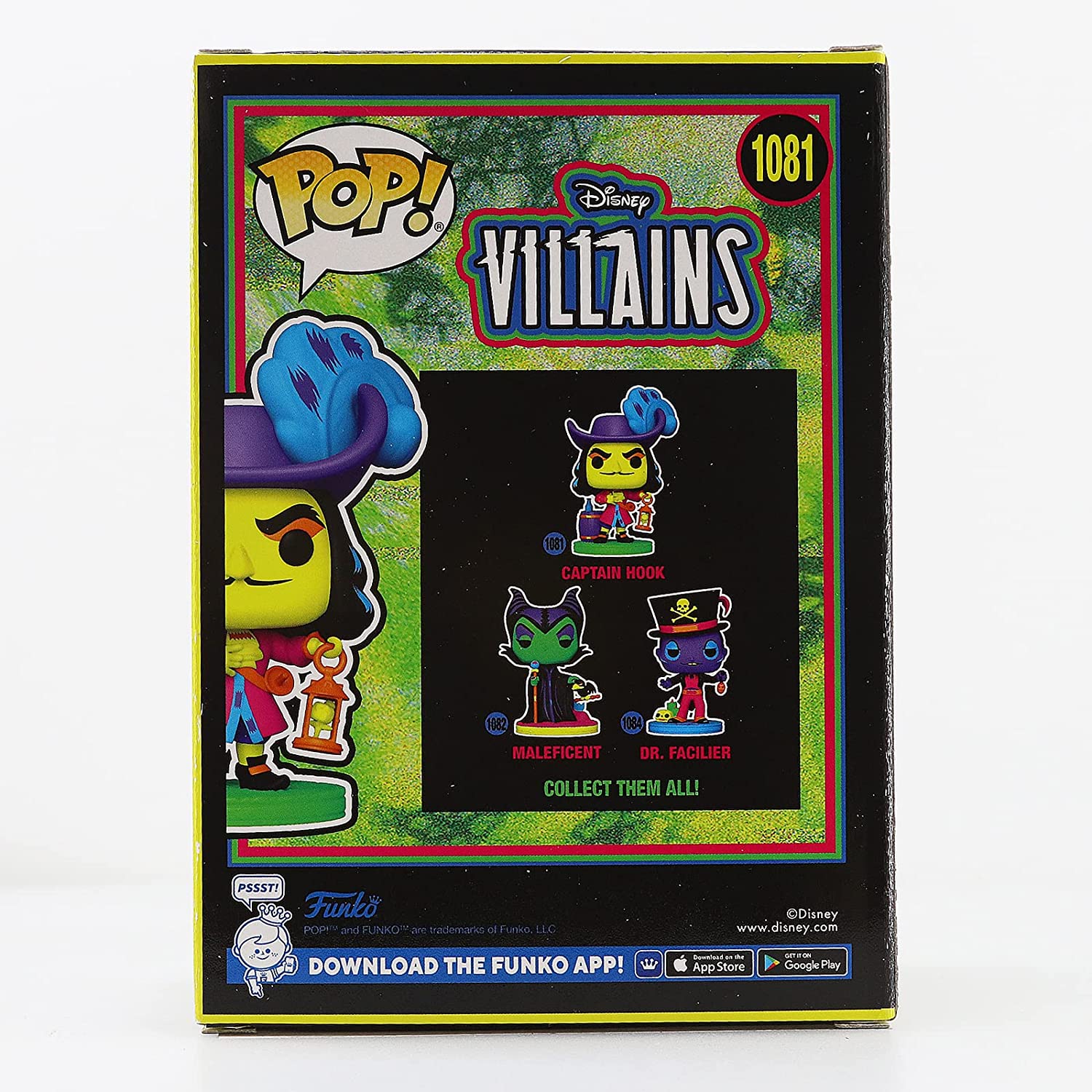 Funko POP! Disney: Villains - Hook - (Blacklight) - Disney Villains - Collectable Vinyl Figure - Gift Idea - Official Merchandise - Toys for Kids & Adults - Movies Fans - Model Figure for Collectors