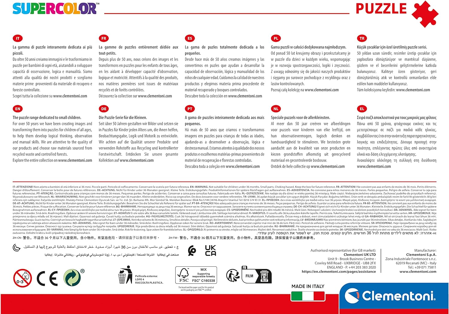 Clementoni Puzzle Infantil Super 180 Piezas Paw Patrol, Patrulla Canina-Desde 7 años (29780
