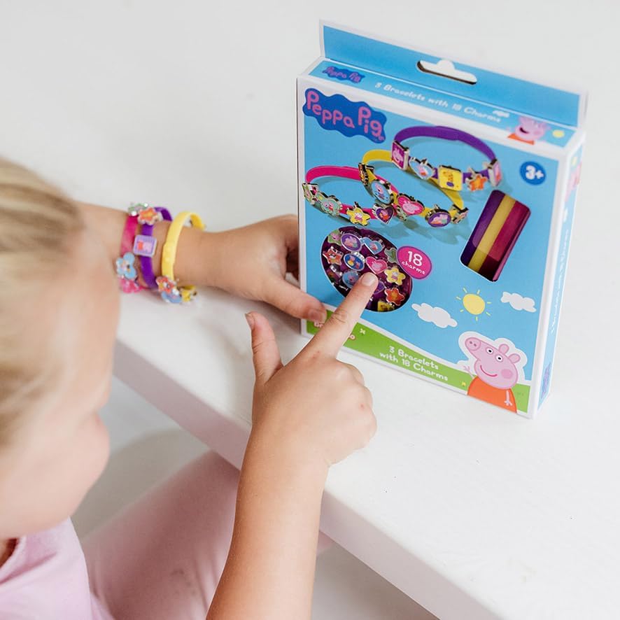 Totum 360150 Peppa Pig Charm-Armband-Set, mehrfarbig, M