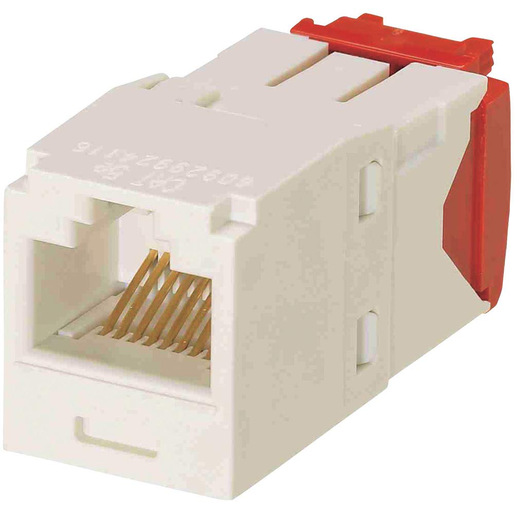 Panduit Cj5e88tgiw Category-5e 8-wire Tg-style Jack Module, Blanc cassé