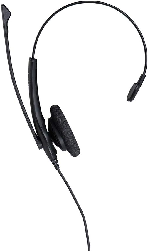 Jabra Biz 1500 USB-A On-Ear Mono Headset - Corded Headphone with Noise-cancelling Microphone, Control Unit and Volume Spike Protection for Deskphones and Softphones