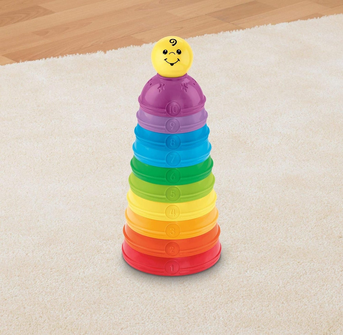 Fisher-Price - Cuencos apilables, juguete bebé +6 meses (Mattel W4472