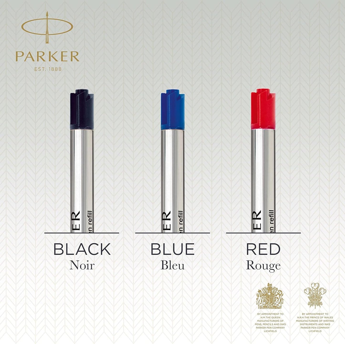 Parker Ballpoint Pen Refills | Medium Point | Blue QUINKflow Ink | 10 Count
