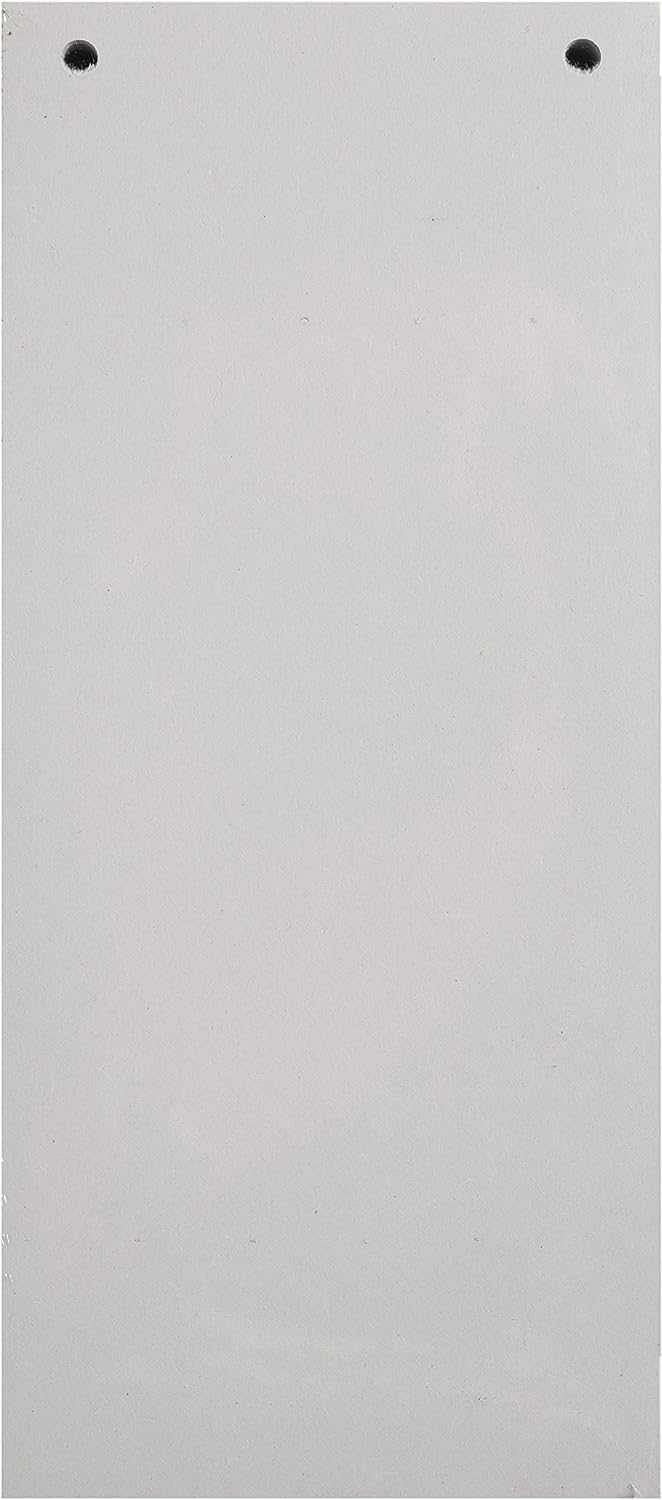 Exacompta - Ref 13485B - Forever Collection - Recycled Punched Card Dividers - 105 x 240mm, Pre-Punched for Folders or Files, Plain Recycled 180gsm Card - Grey (100 Pack