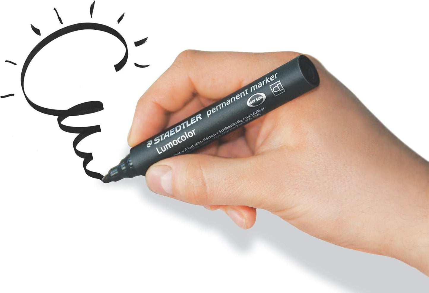 STAEDTLER Lumocolor Bullet Tip Permanent Marker, Red, Pack of 10