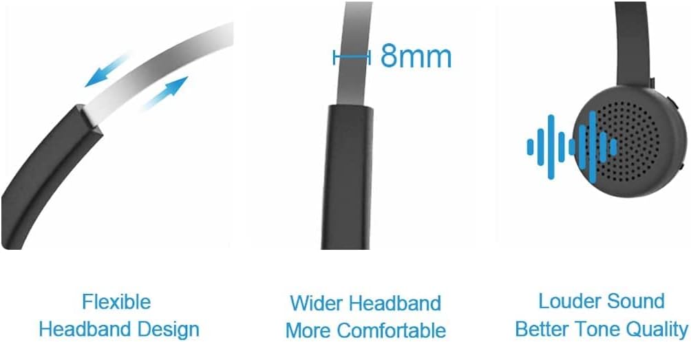 Conceptronic POLONA03BDA Wireless Bluetooth Headset With Charging Dock & Bluetooth Audio Adapter, CVC Noise Cancellation