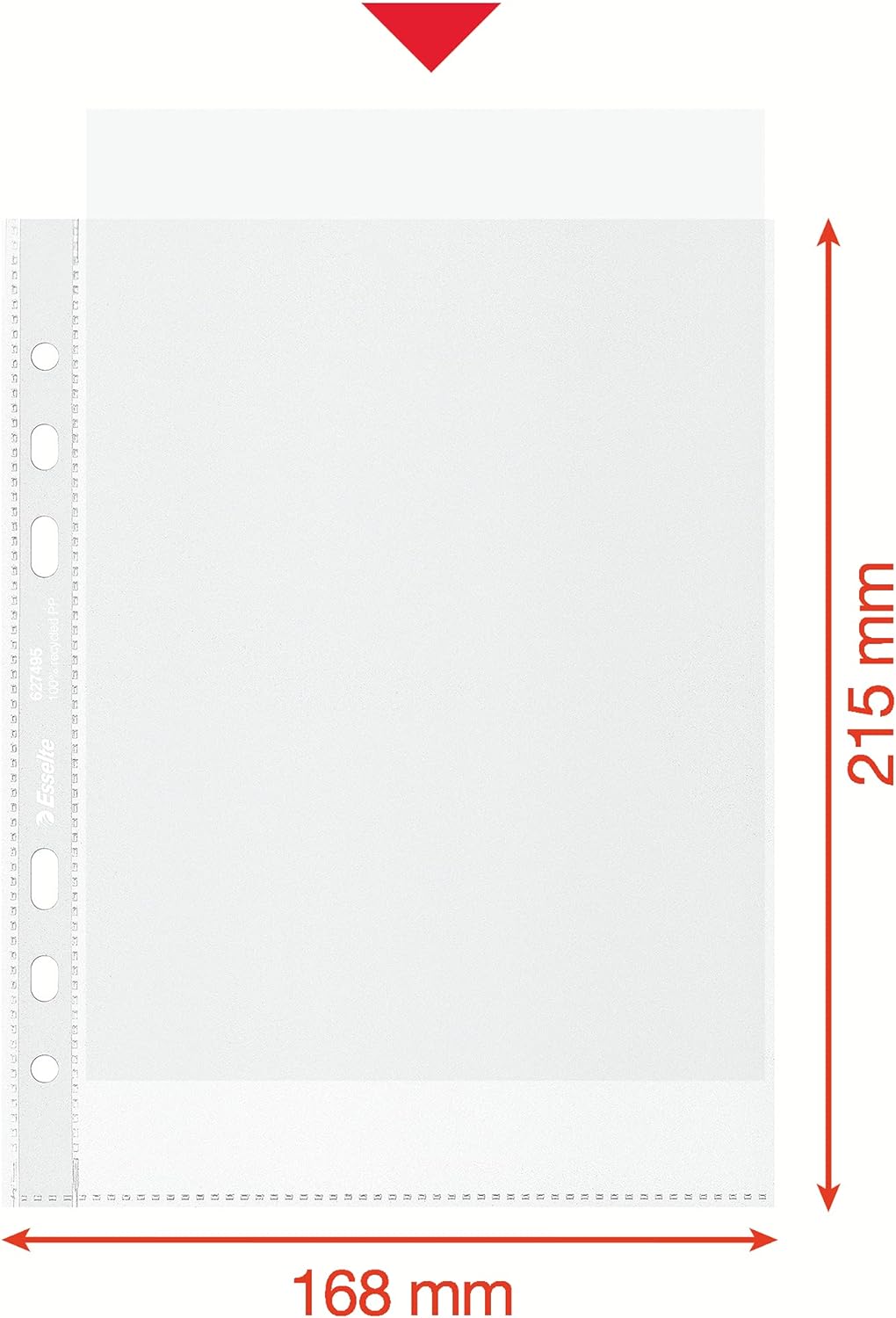 Esselte Recycle A5 Zakken, Gerecycled PP, 70 Micron, Plastic Showtas, Set van 100, 627495