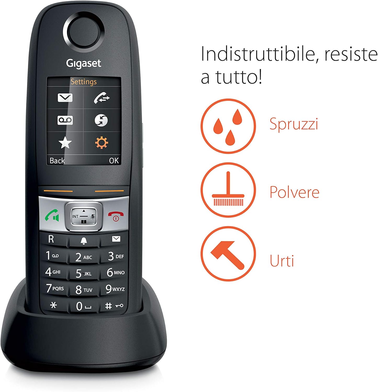 Gigaset E630 - telephones (DECT, Desk/Wall, Black, TFT, AAA, Polyphonic)