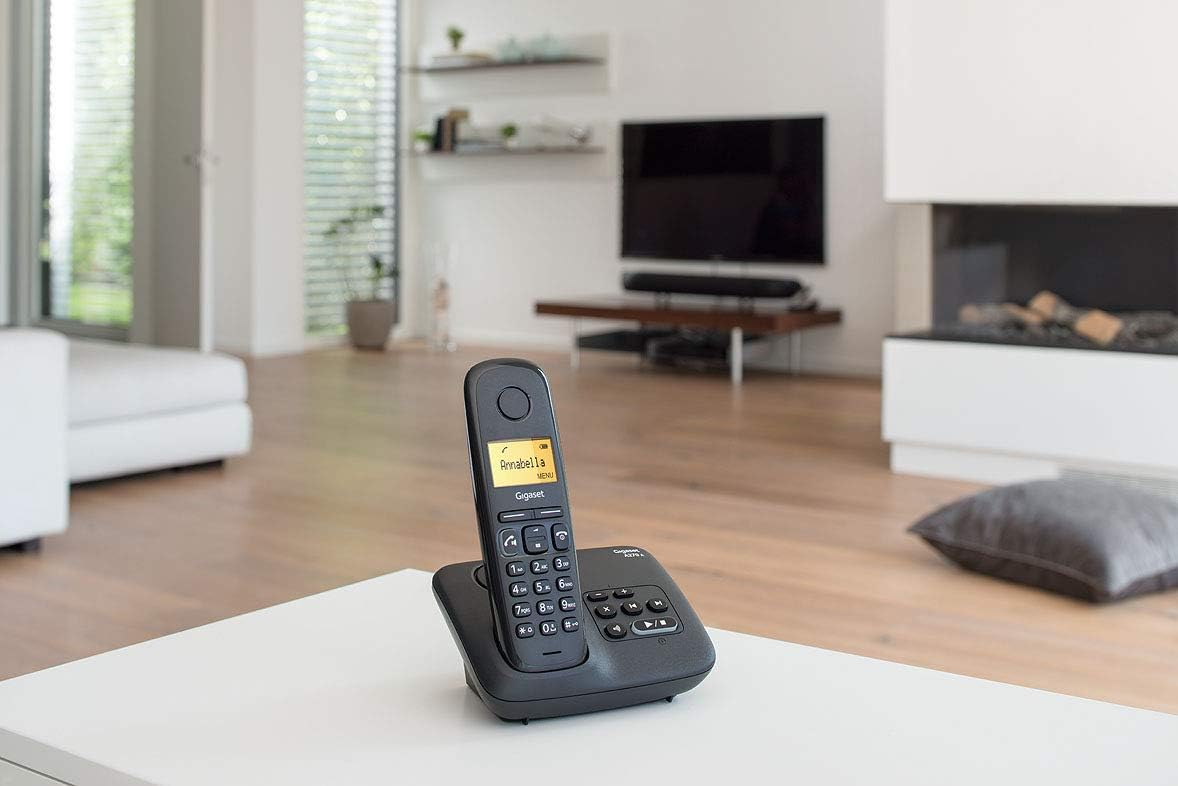 Gigaset A270A - Teléfono (Teléfono DECT, Terminal inalámbrico, Altavoz, 80 entradas, Identificador de llamadas, Negro)