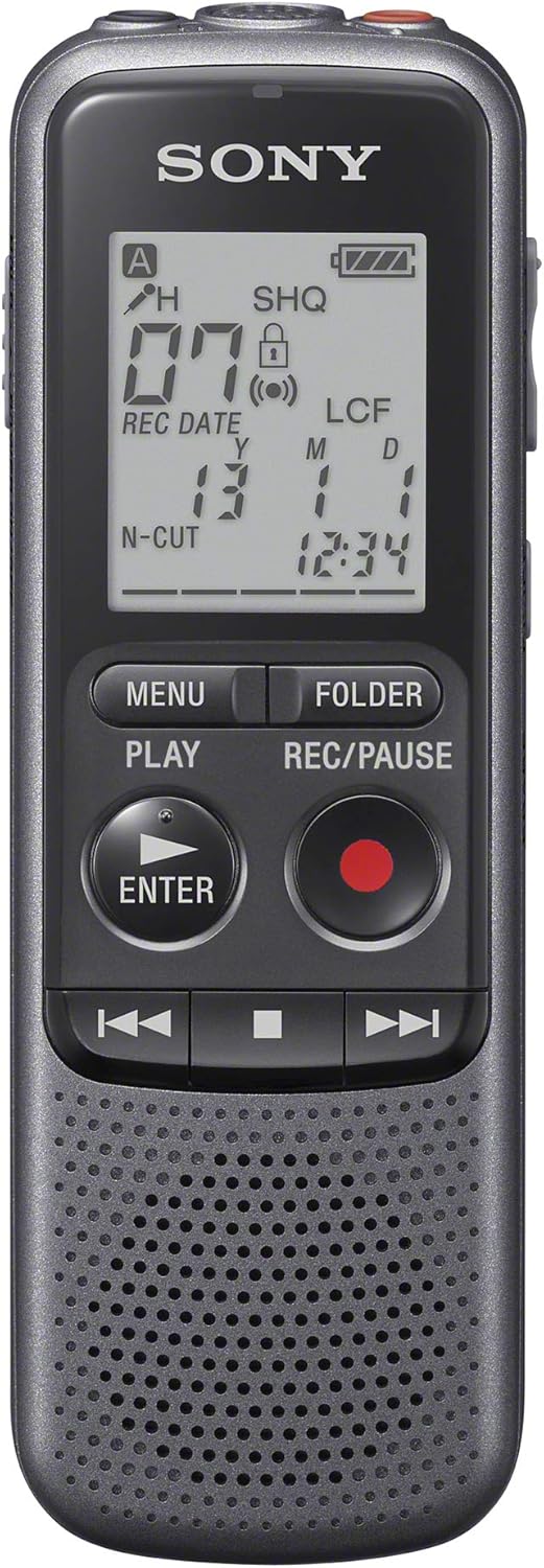 Sony ICD-PX470 Digital Wide-Stereo MP3 Voice Recorder with S-Microphone, Built-In USB, 4 GB Memory, SD Memory Slot and 55 Hours Recording