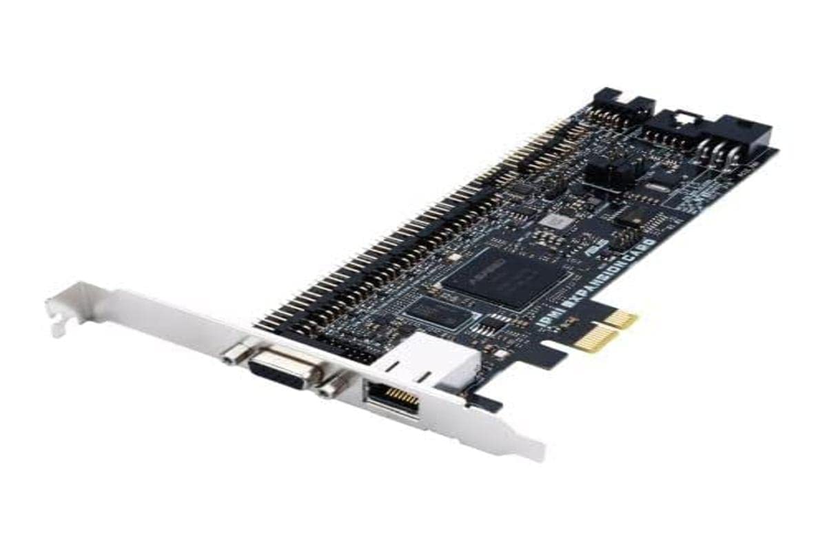 ASUS IPMI-Erweiterungskarte mit dediziertem Ethernet-Controller, VGA-Anschluss, PCIe 3.0 x1-Schnittstelle und ASPEED AST2600A3-Chipsatz, um die Intelligenz für IPMI-Architekturen zu bieten