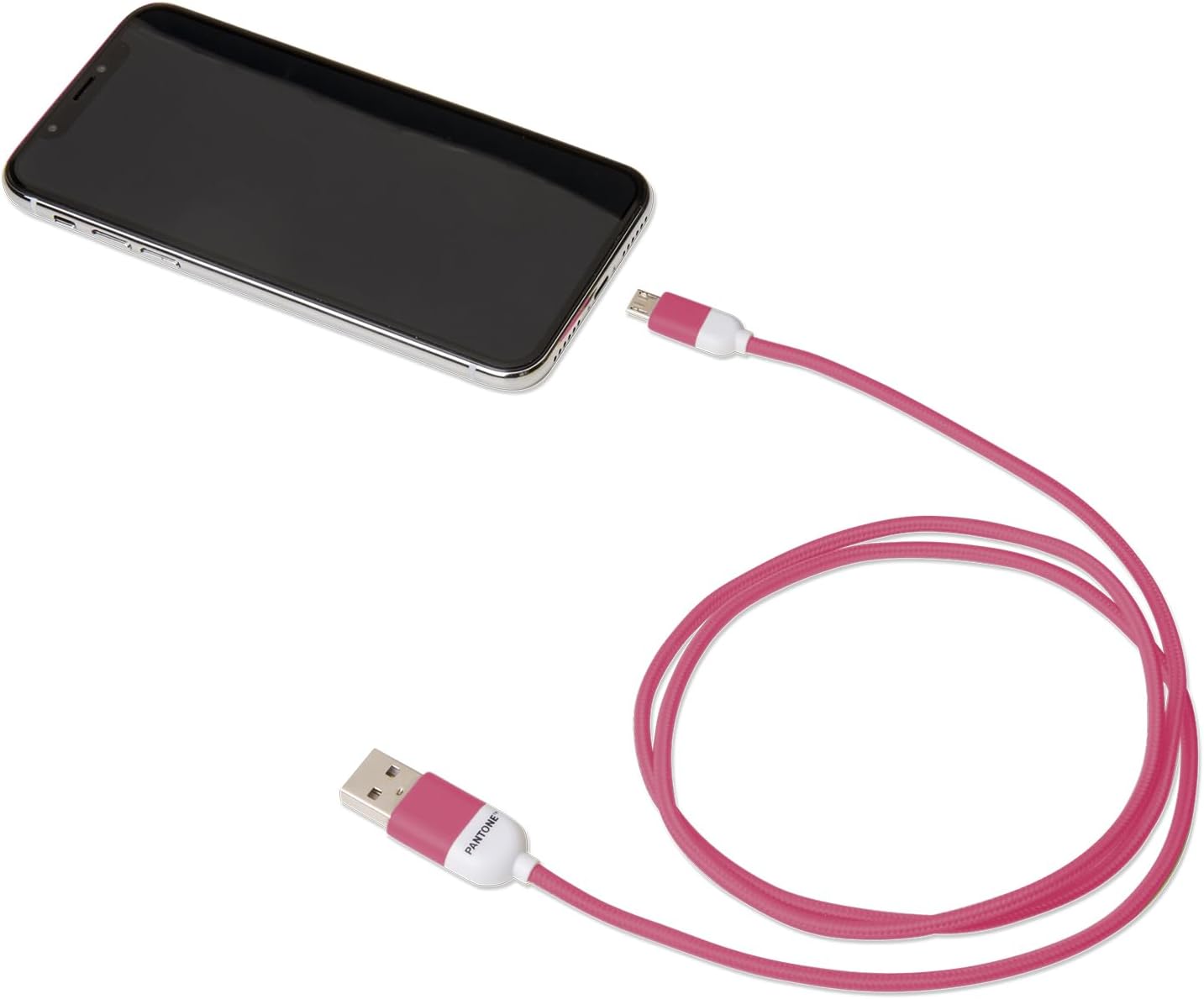 Celly PTMC0015P Pantone Micro USB 2.0 Cable, 2.4A Output, 1m Length