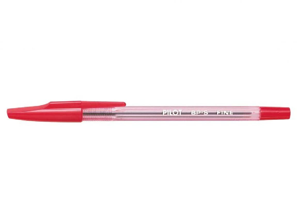 Pilot BPS Fine Ballpoint 0.5 mm Tip (Box of 12) - Red