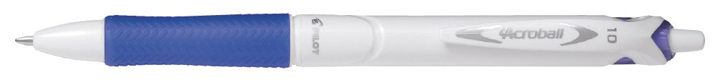 Pilot Acroball Retractable Ballpoint - Pure White/Blue (Box of 10) BAB15M-BGL