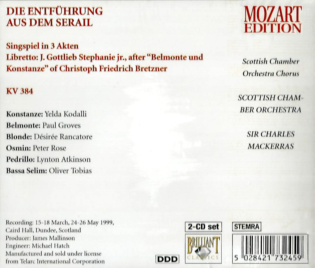 Mozart: Die Entführung Aus Dem Serail Rapto en el Serrallo
