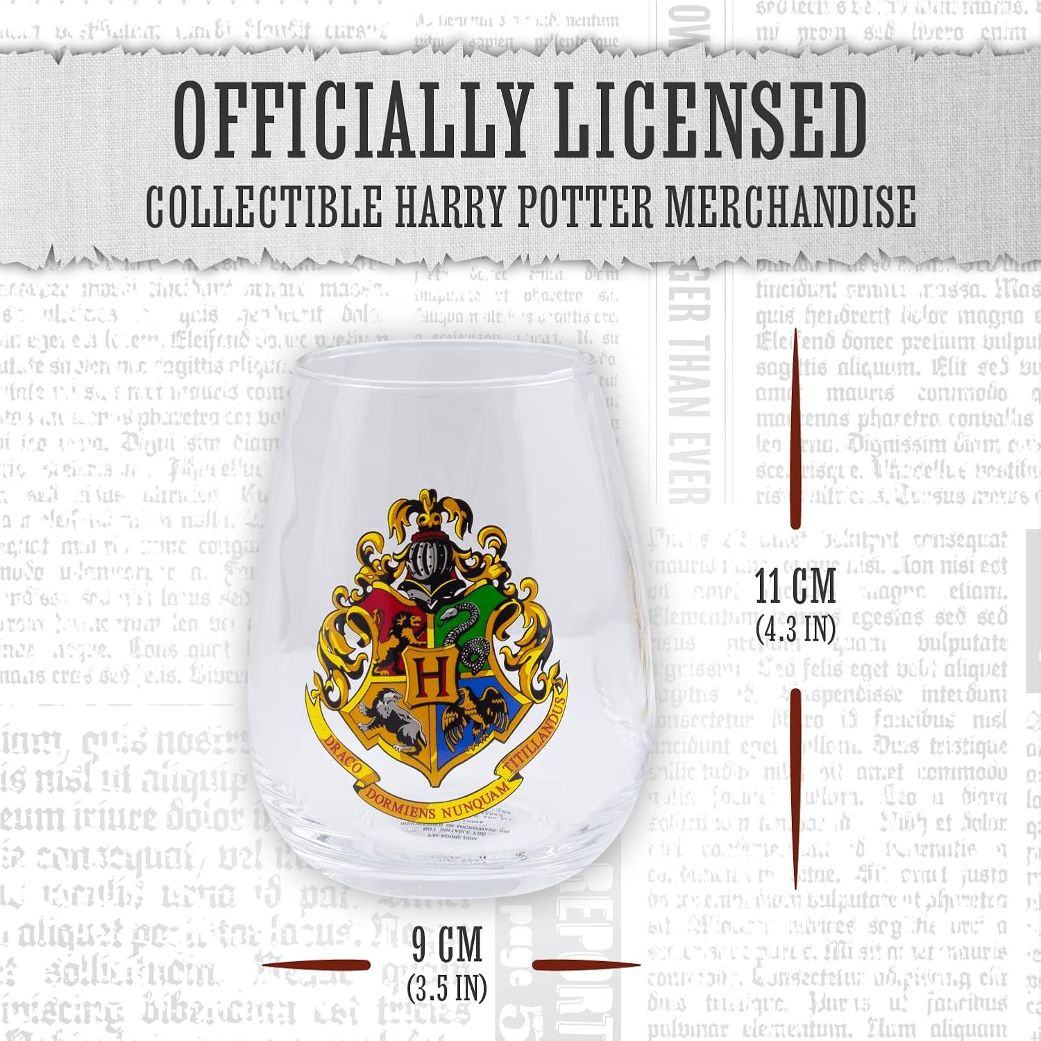 Hogwarts Crest Set Of 2 Glasses