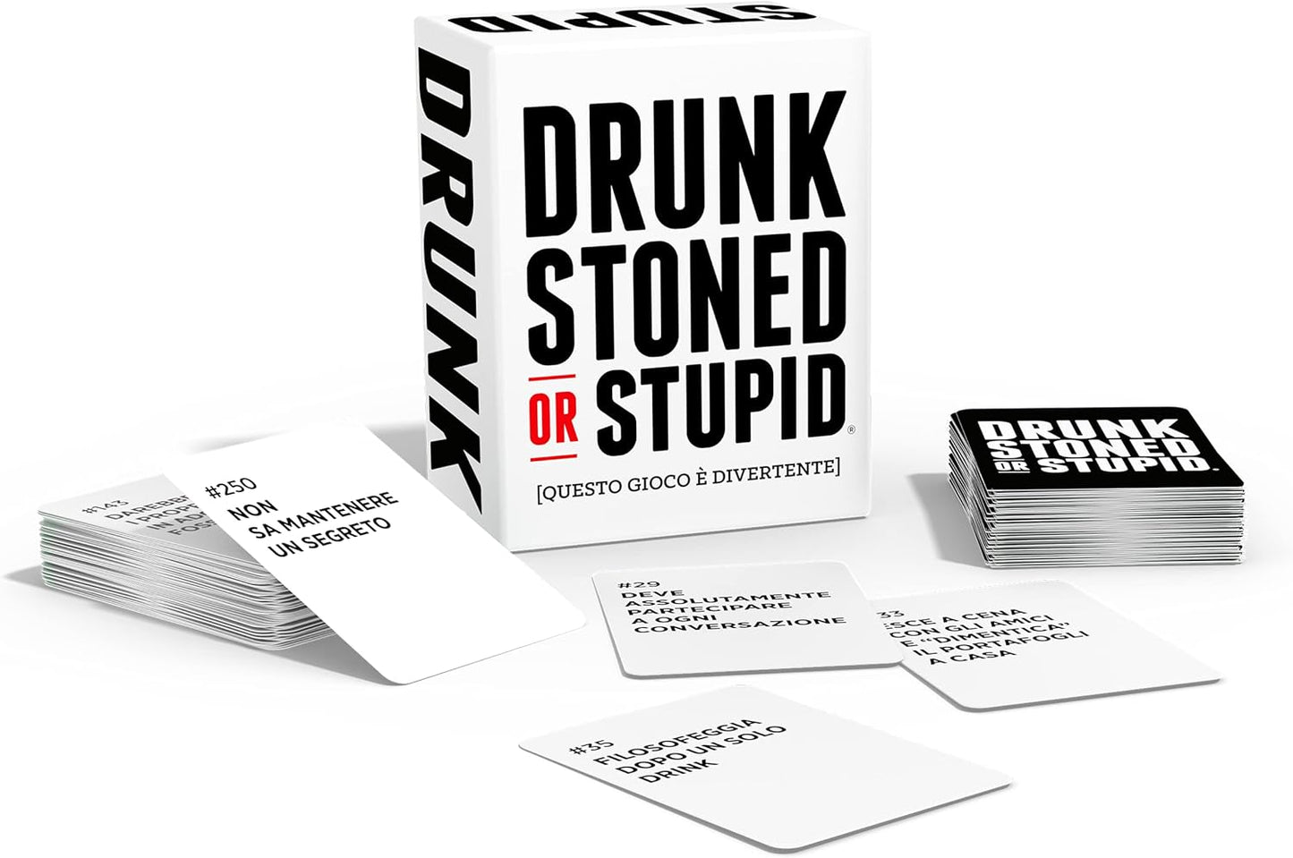 Asmodee Italia Drunk, Stoned or Stupid, Gioco di Carte, Vietato ai Minori di anni 18, Edizione in Italiano, 8416 & Exploding Kittens, Gioco di Carte, Edizione in Italiano, 8540