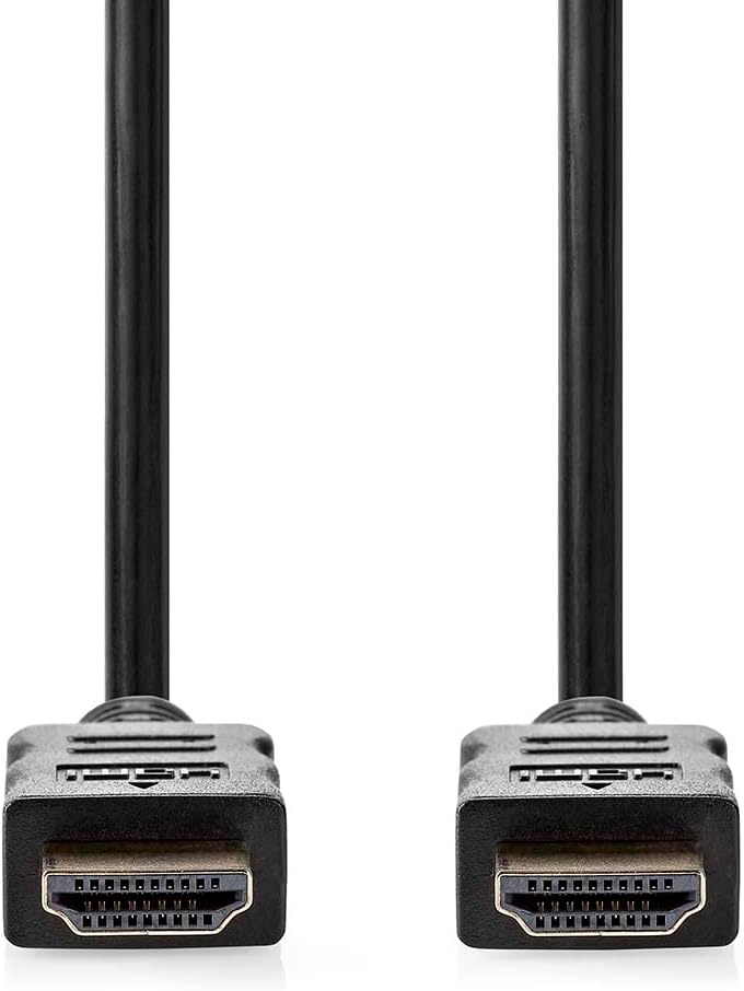 NEDIS High Speed HDMI Cable with Ethernet, HDMI Connector - HDMI Connector, Black, 0.5 m