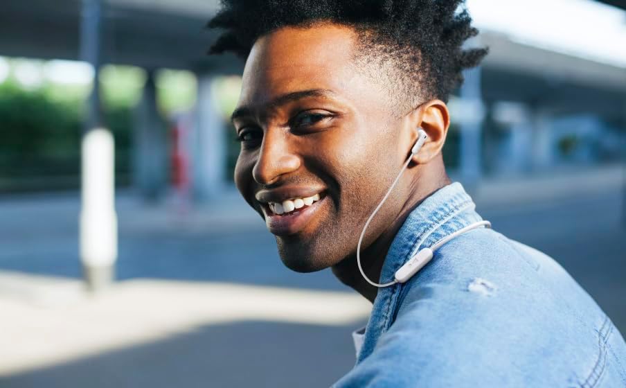 JBL TUNE 215BT - Wireless earbud headphones with Bluetooth 5.0, built-in microphone, and 16 hour battery life, in white