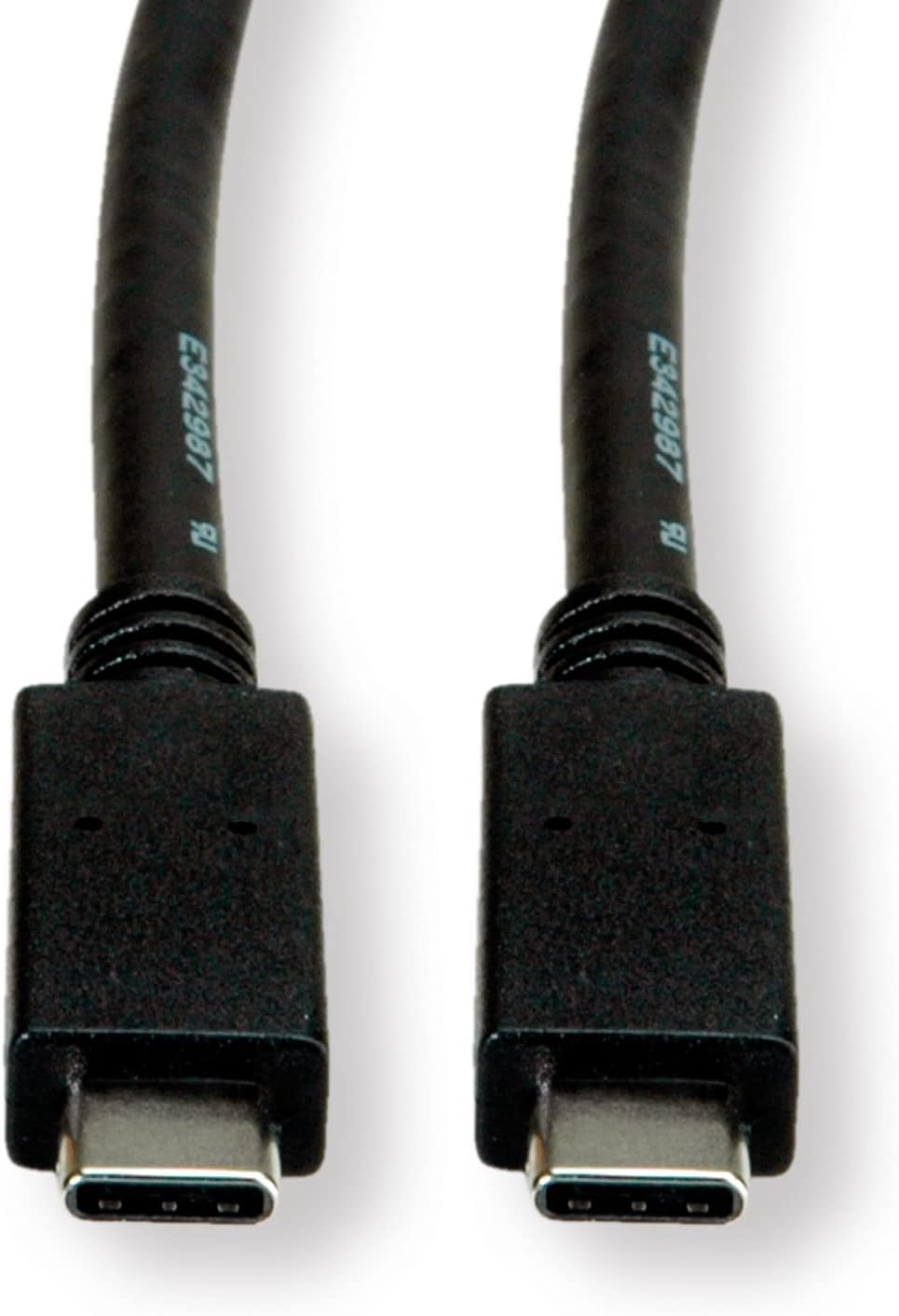 Roline USB 3.2 Gen 2 Cable with PD 20V5A Emark C-C ST/ST Black 1 m
