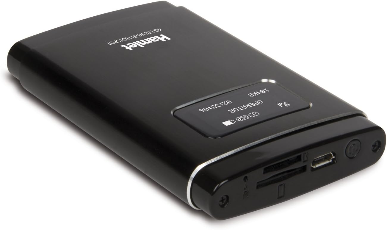 Hamlet HTSPT4GLTE - Portable Hot Spot 4G LTE Portable Router 100Mbps Download/Upload 50Mbps. OLED Display