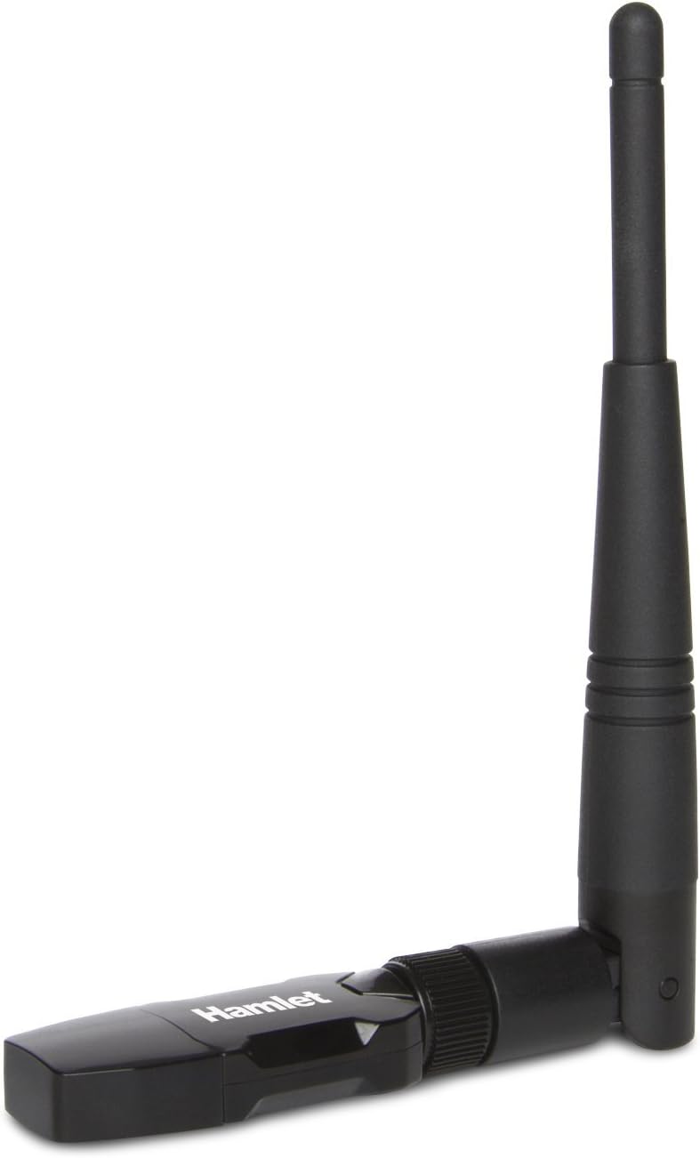 Hamlet HNW600ACU adaptador y tarjeta de red WLAN 600 Mbit/s - Accesorio de red (Inalámbrico, USB, WLAN, Wi-Fi 5 (802.11ac), 600 Mbit/s, Negro