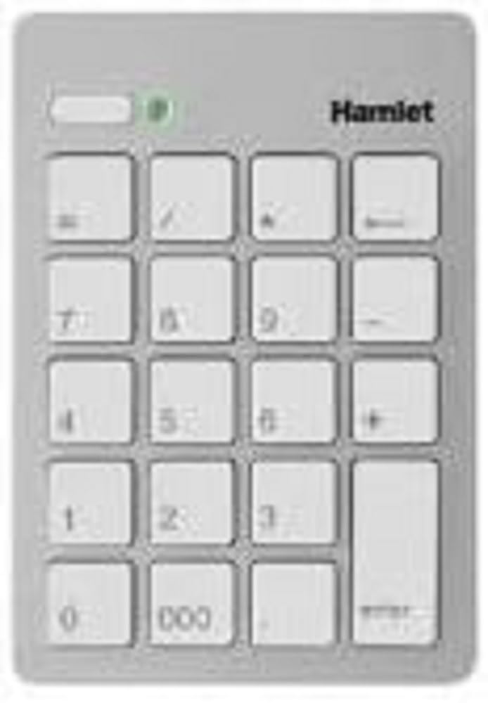 HAMLET Keyboard Wired Keypad Usb Silver White Informatics