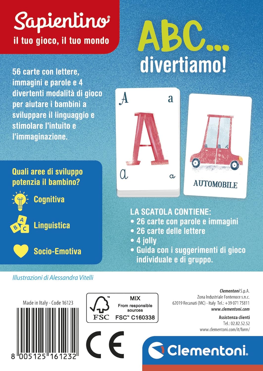 Clementoni 16123 Sapientino-A B C. divertiamo Educational game, multicoloured, 3 (EU)