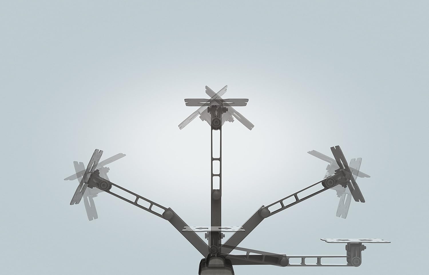 Meliconi CME EDR100, Supporto TV Parete con Doppio Braccio, Supporto TV Inclinabile, Staffa per TV a Schermo Piatto da 14" a 25", Attacco VESA 50-75-100x100, Portata 17 Kg, Made in Italy, Nero