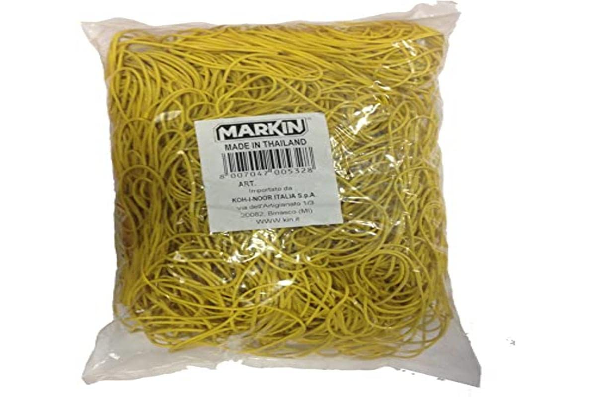 Markin Y525G100X17 Rubber Band - Rubber Bands (Yellow, 1.7 mm, 10 cm, 1 kg