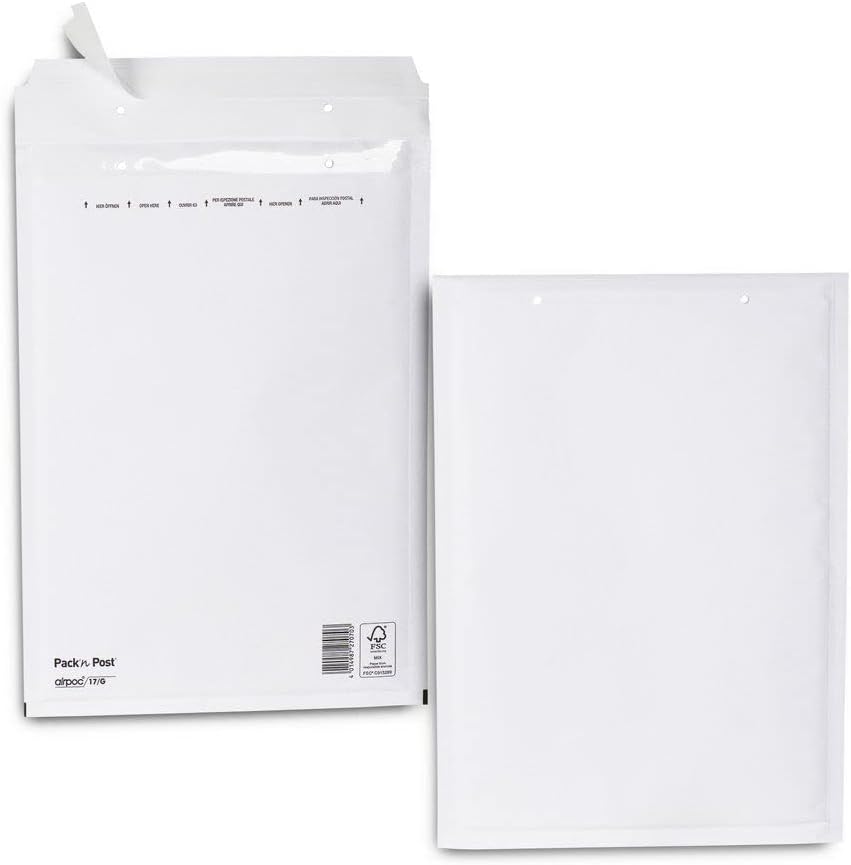 Selection Varzi Envelope padded kraft white 170x270mm useful size 150x210mm 10 PCS