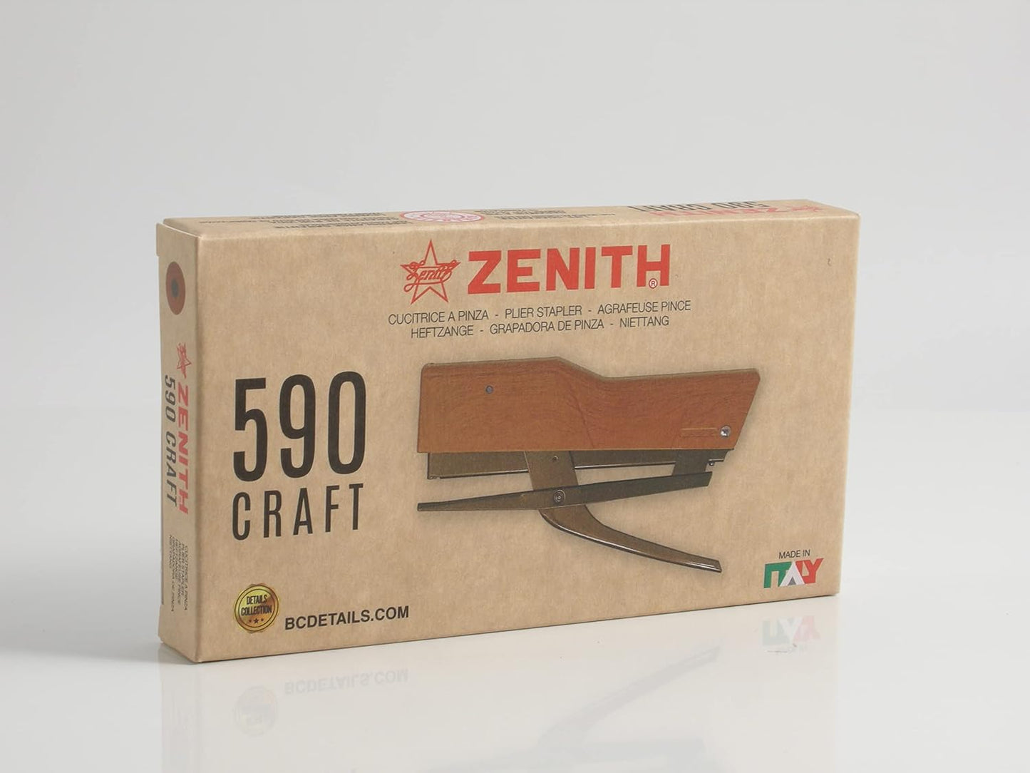 Stapler ZENITH 590 Craft Cap in Wood Color with Brilliant Iridescent Gold Body Paint
