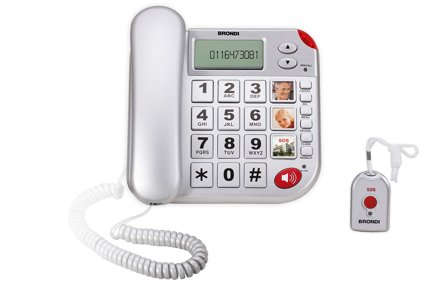 Brondi Super Bravo Plus Telefono Fisso, Argento