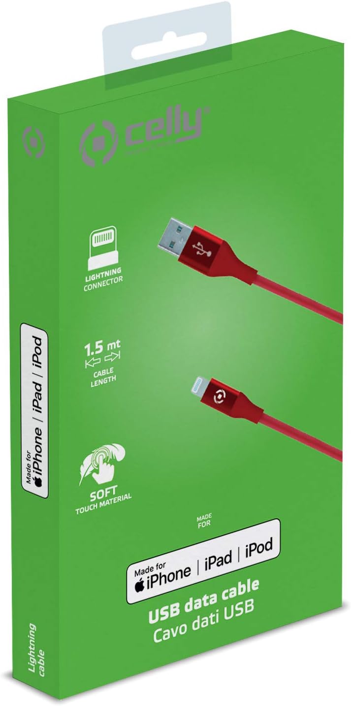 Celly -USB Lightning Red Color