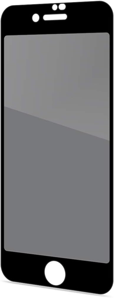 Celly 3D Screen Protector Privacy Function for iPhone SE 2020, Tempered Glass 3D Hardness 9H Anti-Fingerprint and Anti-Scratch with Bi-Directional Privacy Function, Black Edge
