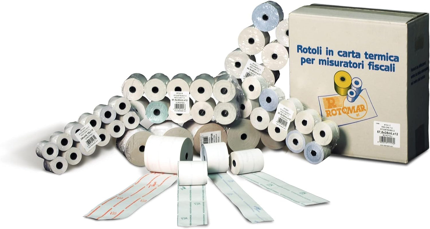 ROTOMAR AEE0570D06012B 12pc (S) 60 g/m² 57 mm CALCOLATORE and Register Paper