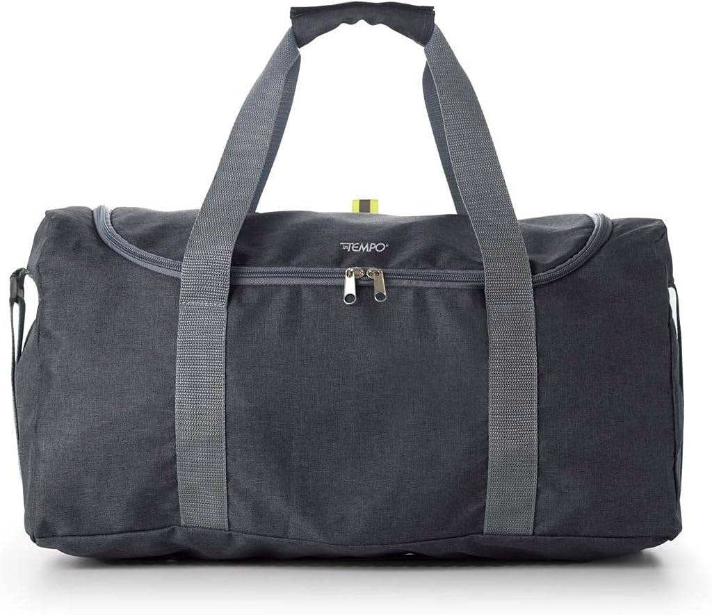 Borsa Sport Ripiegabile Ready in Tessuto Antigraffio, Tracolla Estensibile, Ideale per Viaggi, Sport e Lavoro, Dimensioni 48 x 20 x 27 cm Nero