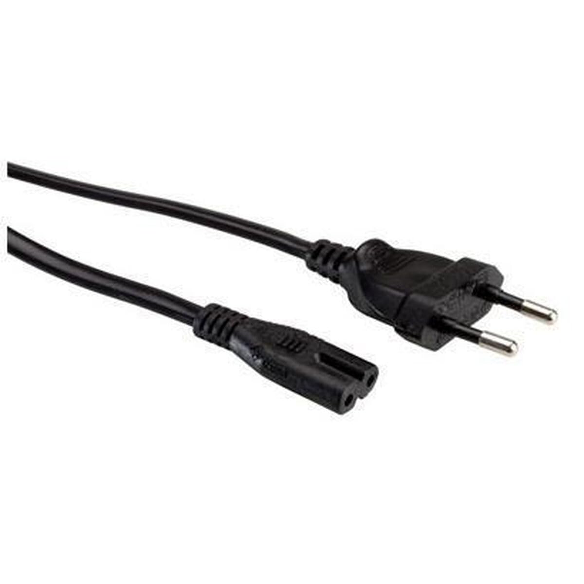 Nilox IEC C7 F - CEI 23-16/VII M, 1.8 m - Cable (1.8 m, 1.8 m, Male Connector/Female Connector, C7 Coupler, CEE7/7, 250 V, Black