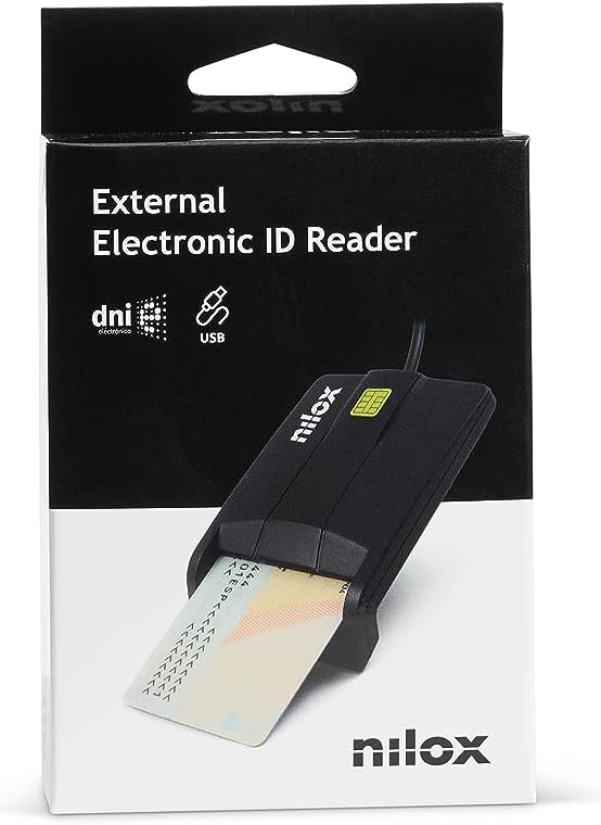 Nilox, Lettore Smart Card Firma Digitale, per Tutti I Tipi di Smart Card a Chip, Connessione USB 2.0, Compatibile con USB CCID Transport Rev1.1, Implementazione ISO-7816, Conforme ISO 7816 (1, 2 e 3