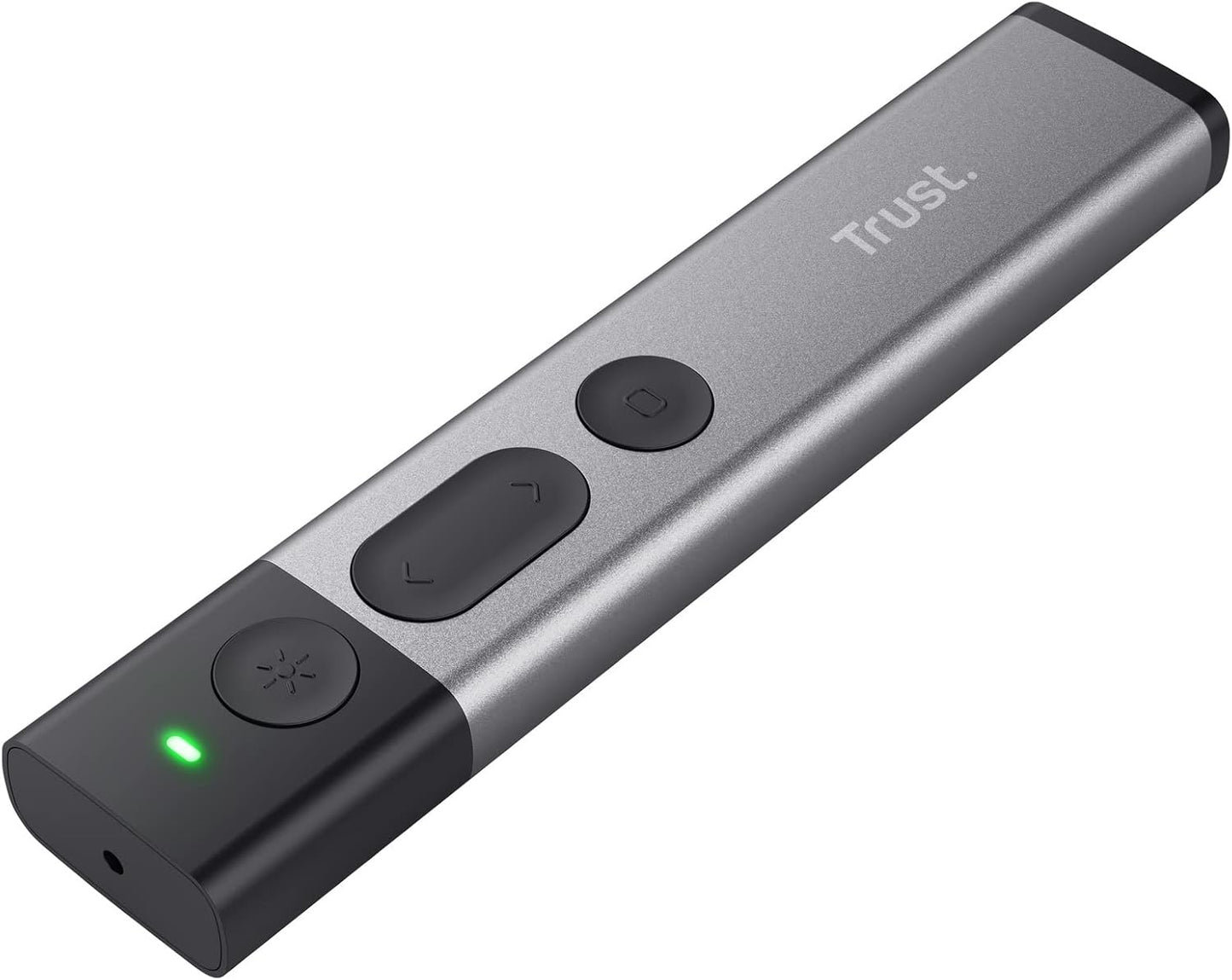 Trust Kazun Wireless Presenter, 4 Powerpoint Functions (Next Slide, previous Slide, Start/Stop, Blackscreen), Grey