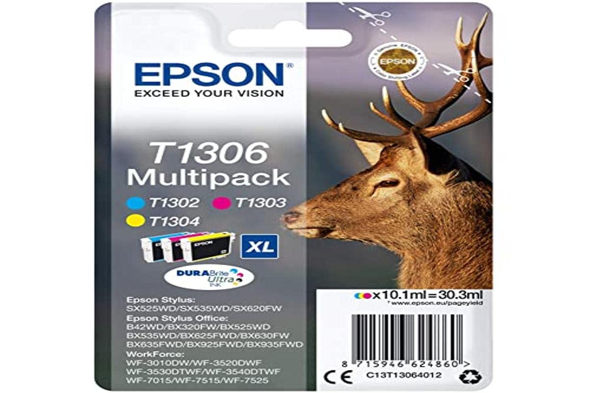 Epson C13T13064022 Original Inkjet Cartridges - Tri-color (Yellow, Magenta, Cyan) (Pack of 3