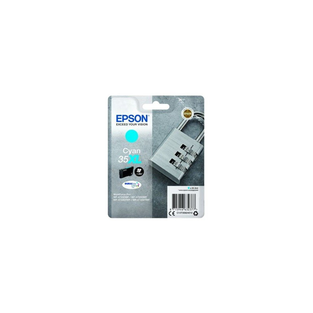 Epson C13T35924020 20.3ml Cian cartucho de tinta - Cartucho de tinta para impresoras (Epson, Cian, WorkForce Pro WF-4740DTWF, WorkForce Pro WF-4725DWF, WorkForce Pro WF-4720DWF, Alto, 20,3 ml